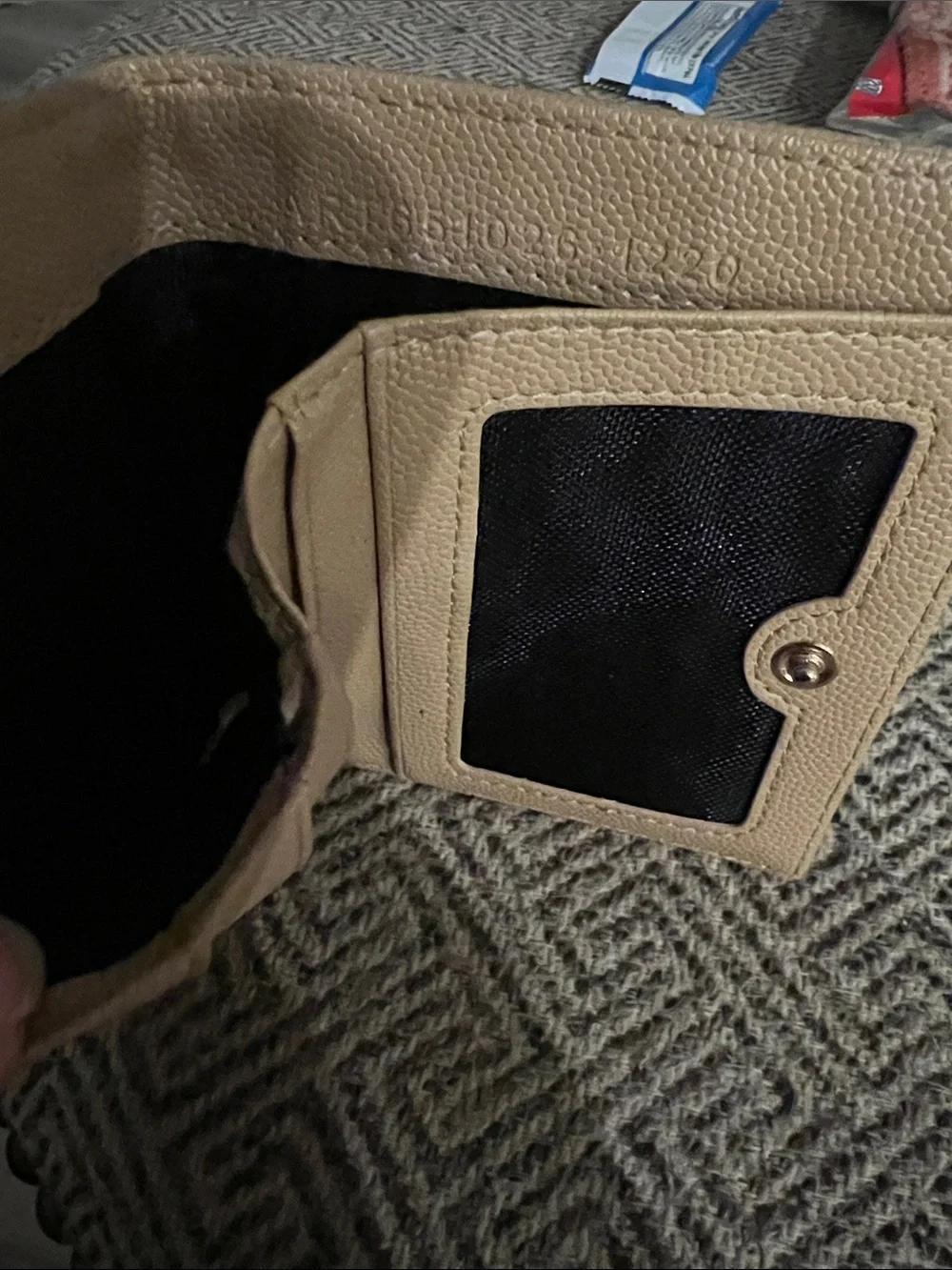 Saint Laurent Small Chevron Wallet in Metallic Gold Tone - Picture 6 of 11